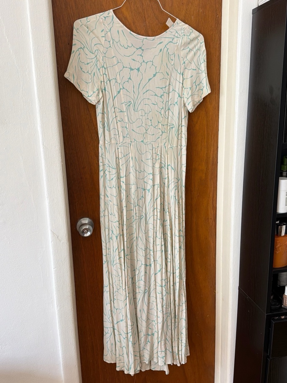 Hm smal Cream Floral Maxi Dress with Mint Print